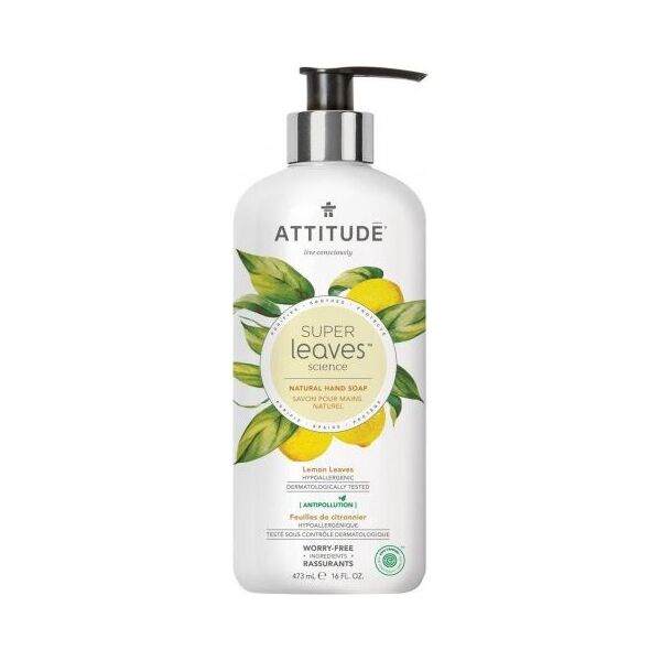 Attitude Attitude, Super Leaves, Mydło do rąk, Liście limonki, 473ml