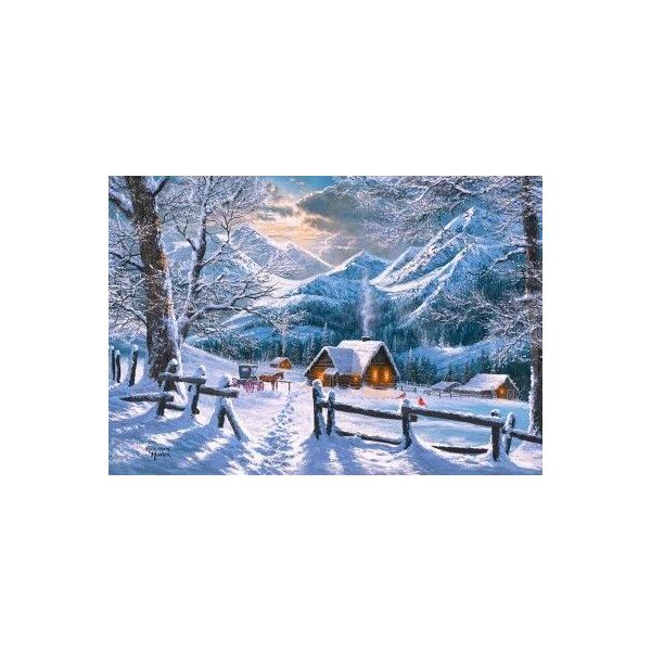 Castorland Puzzle 1500 el snowy morning Śnieżny poranek góry