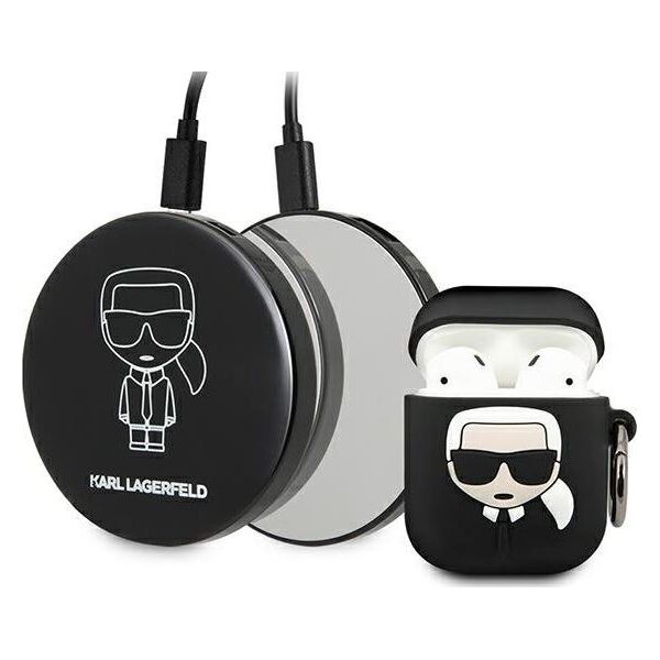 Karl Lagerfeld Etui ładujące KLBPPBOA2K Ikonik do AirPods + Power Bank czarne