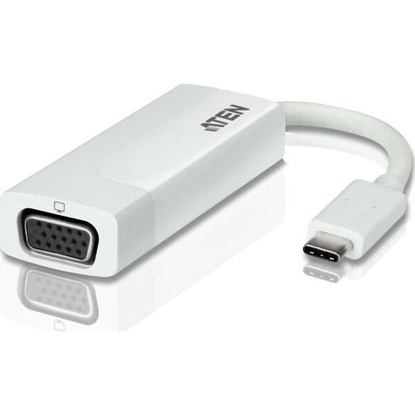 Adapter USB Aten USB-C - VGA Biały  (UC3002A-AT)
