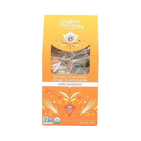 English Tea English Tea Shop, Herbata Turmeric Ginger & Lemongrass, 15 piramidek