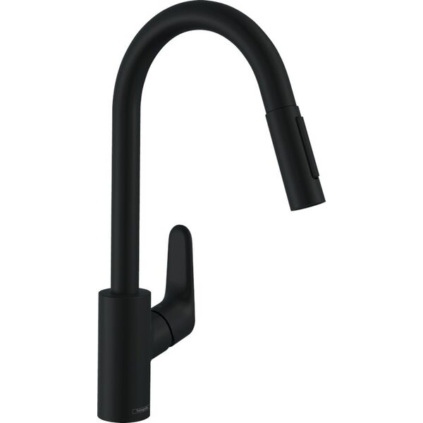Bateria kuchenna Hansgrohe Focus stojąca czarna matowa (31815670)