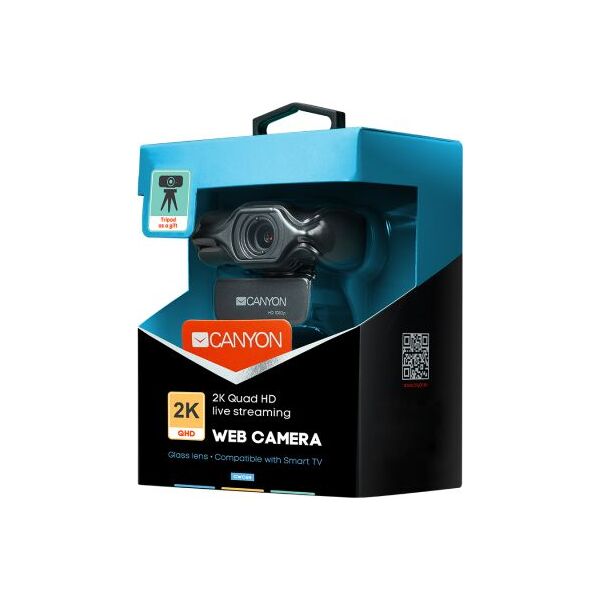 Kamera internetowa Canyon 2K Quad HD live streaming Webcam C6 (CNS-CWC6N)