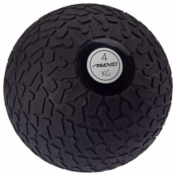 Avento Piłka slam ball z teksturowaną powierzchnią, 4 kg, czarna