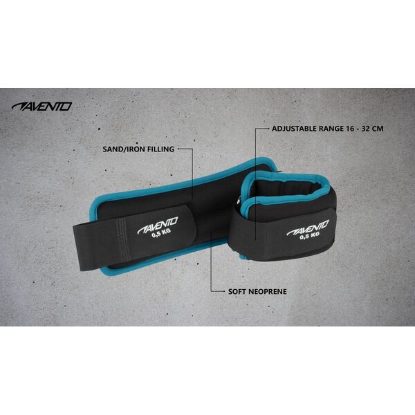 Avento Obciążenia neoprenowe na ręce, nogi 2x0.5kg uni