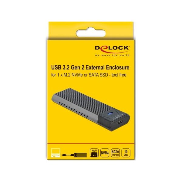 Kieszeń Delock M.2 NVMe PCIe - USB-C 3.2 Gen 2 (42638)