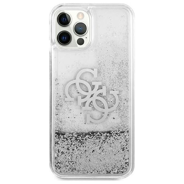 Guess Guess GUHCP12LLG4GSI iPhone 12 Pro Max 6,7" srebrny/silver hardcase 4G Big Liquid Glitter