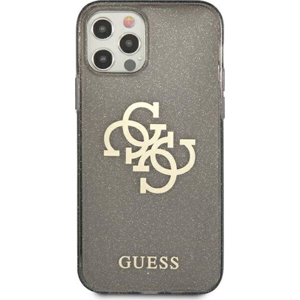Guess Guess GUHCP12LPCUGL4GBK iPhone 12 Pro Max 6,7" czarny/black hard case Glitter 4G Big Logo