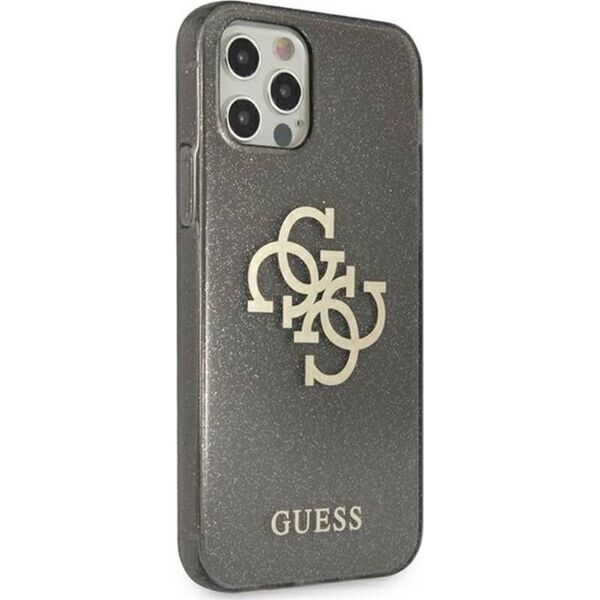 Guess Guess GUHCP12LPCUGL4GBK iPhone 12 Pro Max 6,7" czarny/black hard case Glitter 4G Big Logo