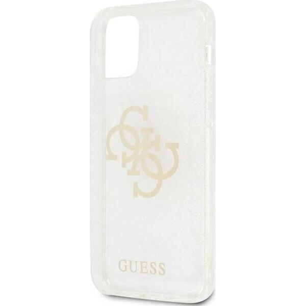 Guess Guess GUHCP12LPCUGL4GTR iPhone 12 Pro Max 6,7" transparent hard case Glitter 4G Big Logo