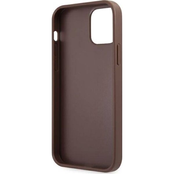 Guess Guess GUHCP12M4GMGBR iPhone 12/12 Pro 6,1" brązowy/brown hardcase 4G Big Metal Logo