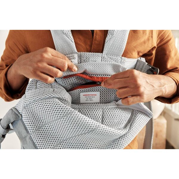 BabyBjorn BABYBJORN - nosidełko Harmony 3D Mesh, Srebrny