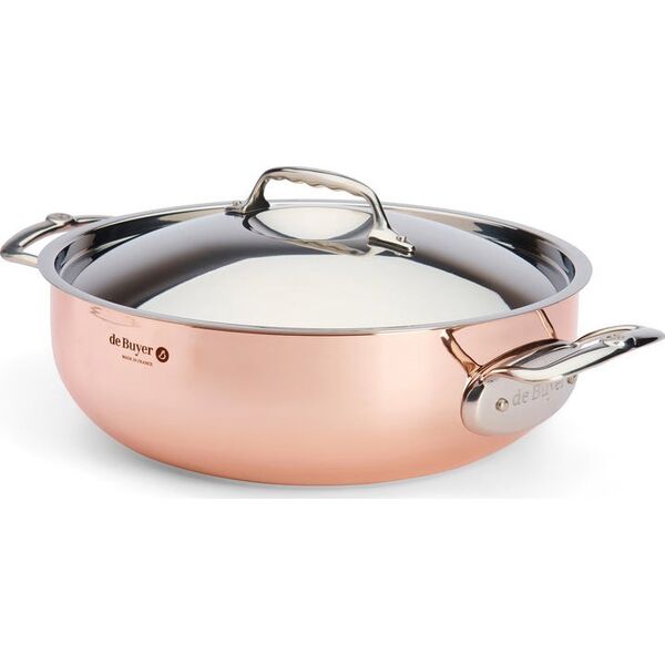 De Buyer De Buyer Prima Matera Saucepot Copper/Steel 28cm curved induct.