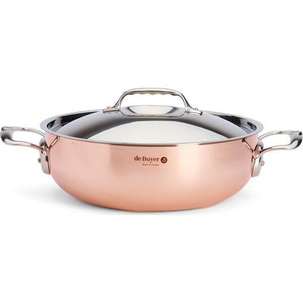 De Buyer De Buyer Prima Matera Saucepot Copper/Steel 28cm curved induct.