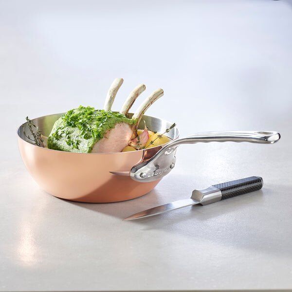 De Buyer De Buyer Prima Matera Sauté Pan Copper/Steel 24cm curved induc.