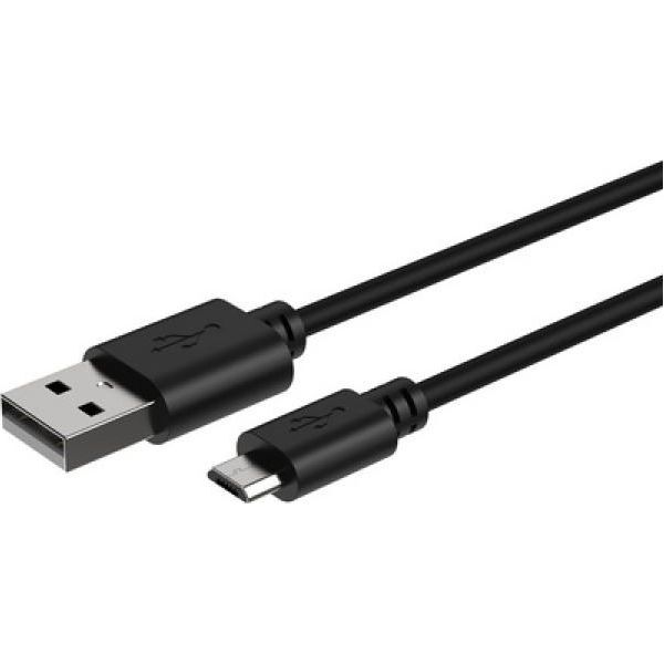 Kabel USB Ansmann USB-A - microUSB 1 m Czarny (1700-0129)