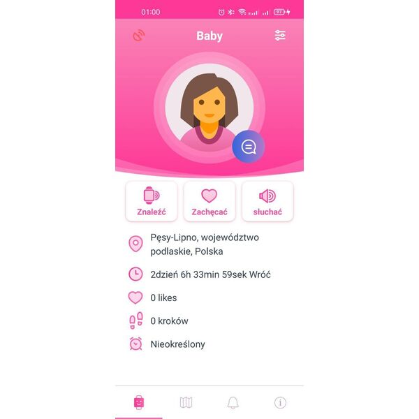 Smartwatch GoGPS K16S Różowy  (K16SPK)