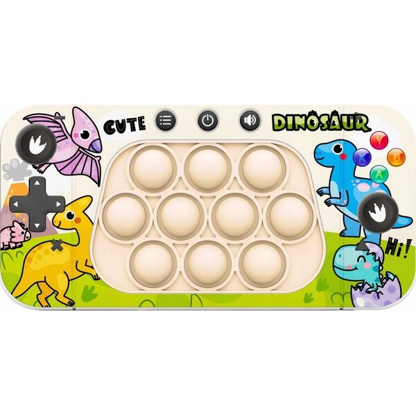 LeanToys Gra Zręcznościowa Konsola Pop It 4 Tryby Gry Dinozaury