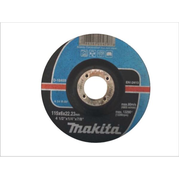 Makita Tarcza do szlifowania metalu wypukła 125x22,2x6,0mm (D-18465)