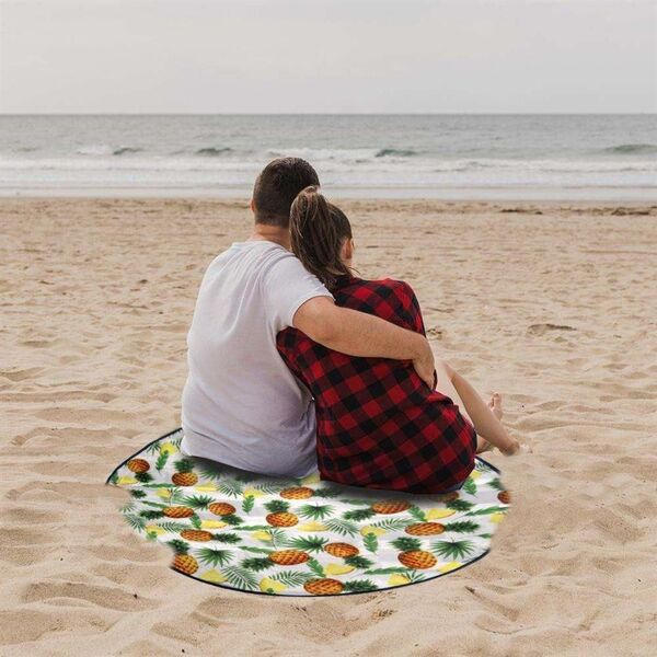 ProBeach Mata PLAŻOWA piknikowa składana okrągła koc 138 cm