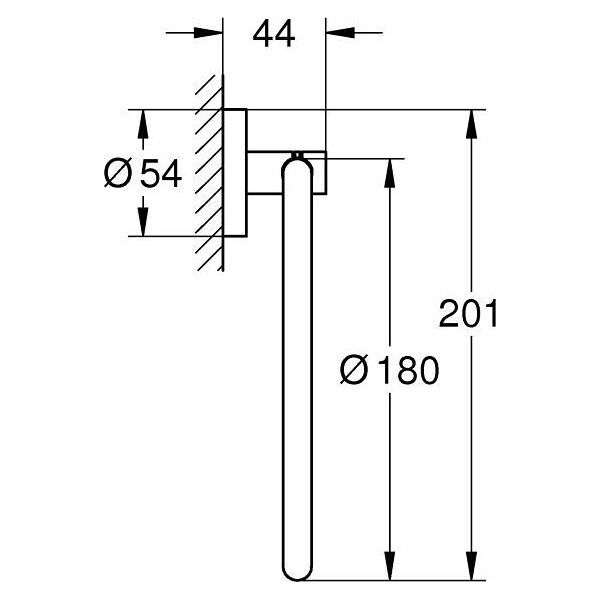 Grohe ESSENTIALS WIESZAK NA RĘCZNIK, C.SUN