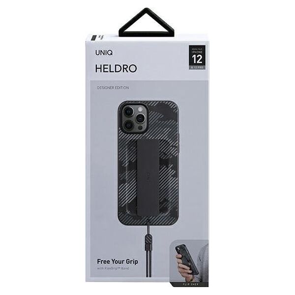 Uniq UNIQ etui Heldro iPhone 12/12 Pro 6,1" czarny moro/charcoal camo Antimicrobial