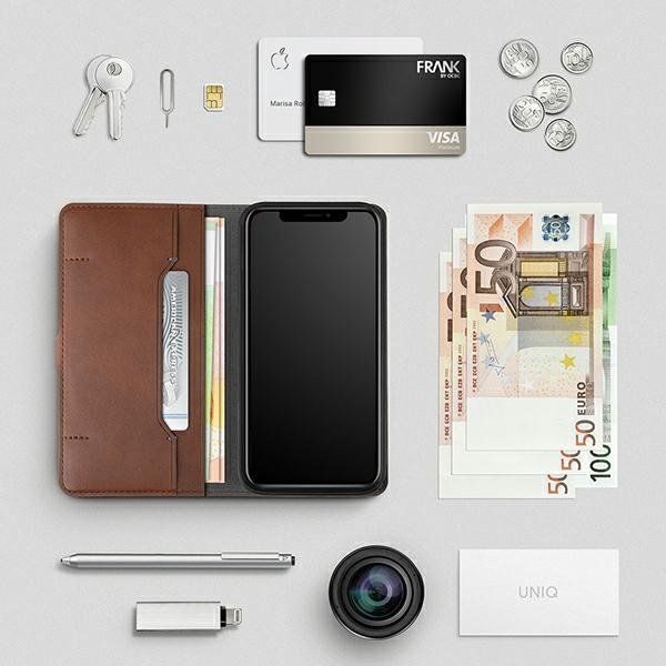 Uniq UNIQ etui book Journa iPhone 12/12 Pro 6,1" szary/dark grey