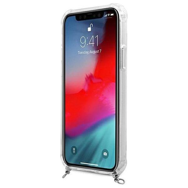 Guess Guess GUHCP12LKC4GSSI iPhone 12 Pro Max 6,7" Transparent hardcase 4G Silver Chain