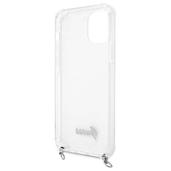 Guess Guess GUHCP12LKC4GSSI iPhone 12 Pro Max 6,7" Transparent hardcase 4G Silver Chain