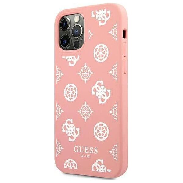 Guess Guess GUHCP12LLSPEWPI iPhone 12 Pro Max 6,7" różowy/pink hard case Peony Collection