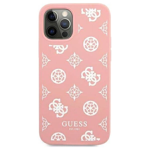 Guess Guess GUHCP12LLSPEWPI iPhone 12 Pro Max 6,7" różowy/pink hard case Peony Collection