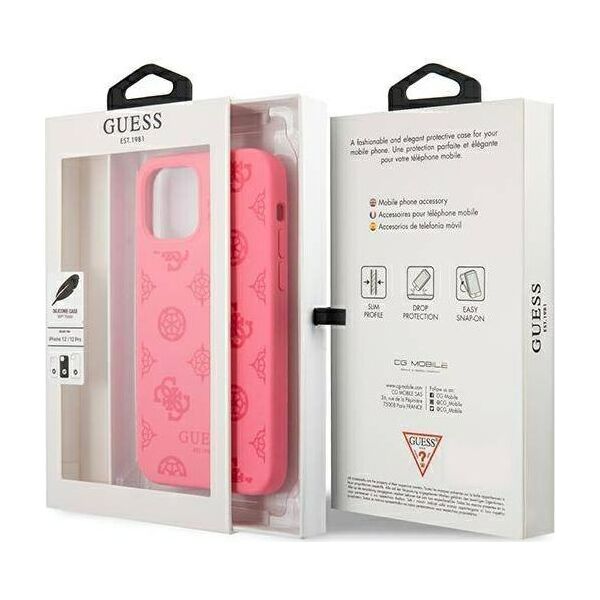 Guess Guess GUHCP12LLSPEFU iPhone 12 Pro Max 6,7" fuksja/fushia hard case Peony Collection