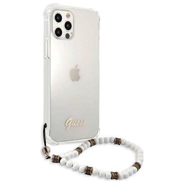 Guess Guess GUHCP12MKPSWH iPhone 12/12 Pro 6,1" Transparent hardcase White Pearl