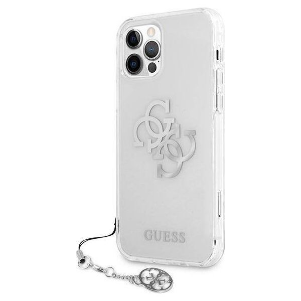 Guess Guess GUHCP12LKS4GSI iPhone 12 Pro Max 6,7" Transparent hardcase 4G Silver Charms Collection