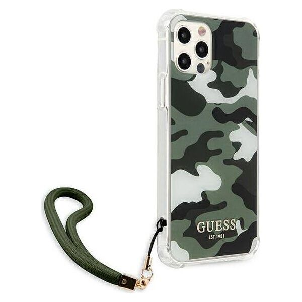 Guess Guess GUHCP12MKSARKA iPhone 12/12 Pro 6,1" zielony/khaki hardcase Camo Collection