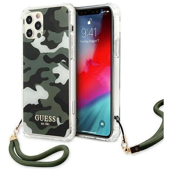 Guess Guess GUHCP12LKSARKA iPhone 12 Pro Max 6,7" zielony/khaki hardcase Camo Collection