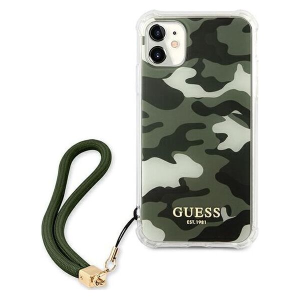Guess Guess GUHCN61KSARKA iPhone 11 6,1" zielony/khaki hardcase Camo Collection