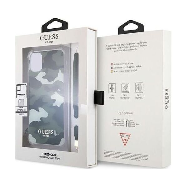 Guess Guess GUHCN61KSARKA iPhone 11 6,1" zielony/khaki hardcase Camo Collection