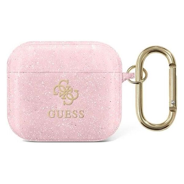 Guess Etui ochronne GUA3UCG4GP Glitter Collection do AirPods 3 różowe