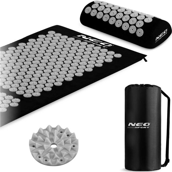 Neo-Sport NeoSport Mata do akupresury z kolcami 190103 czarno-szara