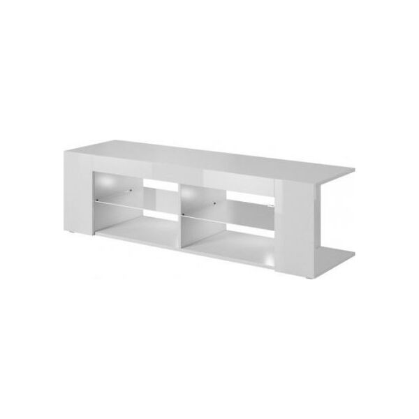Cama Meble Szafka RTV TEXAS 50/134/40 biały/biały połysk