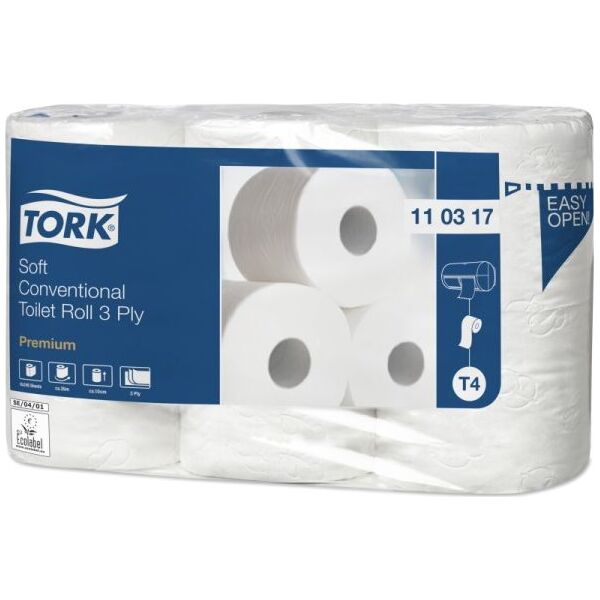 Tork Tork Papier toaletowy w rolce konwencjonalnej, 3-warstwowy - Premium