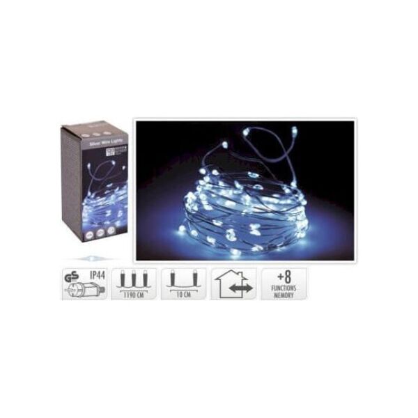 Lampki choinkowe KMTP 120 LED białe zimne
