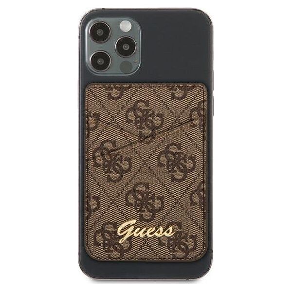 Guess Kieszeń na karty Guess Wallet Card Slot GUWMS4GTLBR MagSafe 4G brąz/brown
