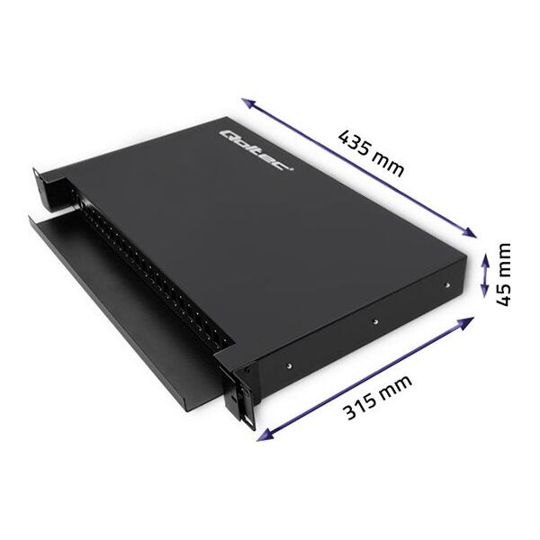 Qoltec Przełącznica światłowodowa rack 4 porty SC/ SX na szynie ODF (54480)