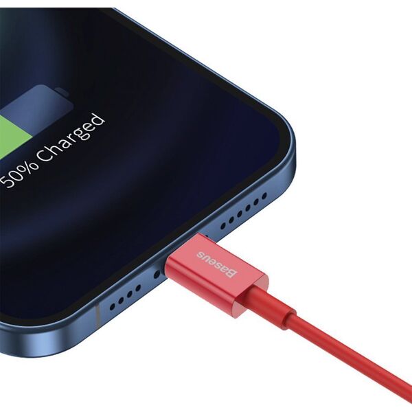 Kabel USB Baseus USB-A - Lightning 1 m Czerwony (BSU2661RED)