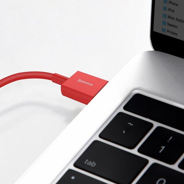 Kabel USB Baseus USB-A - Lightning 1 m Czerwony (BSU2661RED)