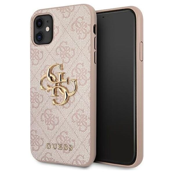 Guess Guess 4G Big Metal Logo - Etui iPhone 11 (różowy) (GUHCN614GMGPI) - 1035561