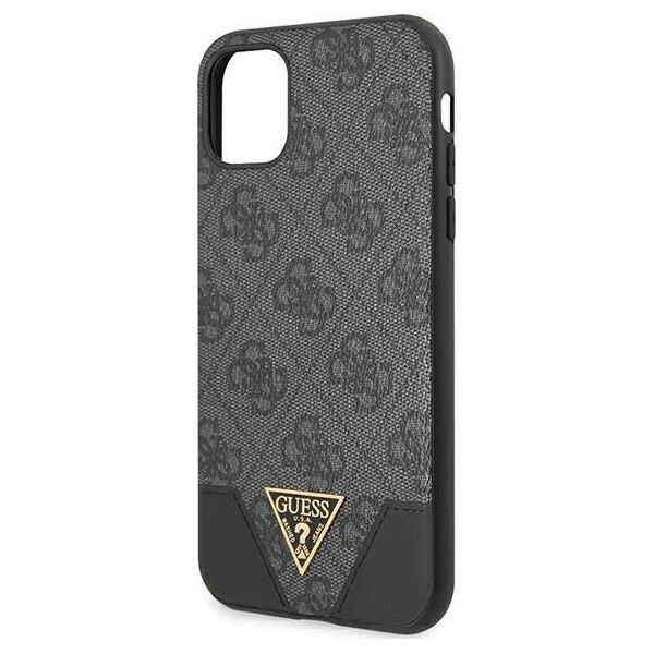 Guess Guess GUHCN61PU4GHBK iPhone 11 szary/grey hardcase 4G Triangle Collection