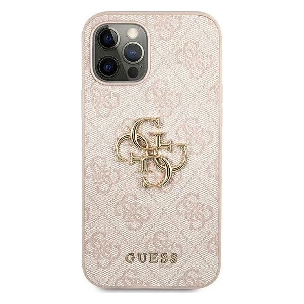 Guess Guess GUHCP12M4GMGPI iPhone 12/12 Pro 6,1" różowy/pink hardcase 4G Big Metal Logo